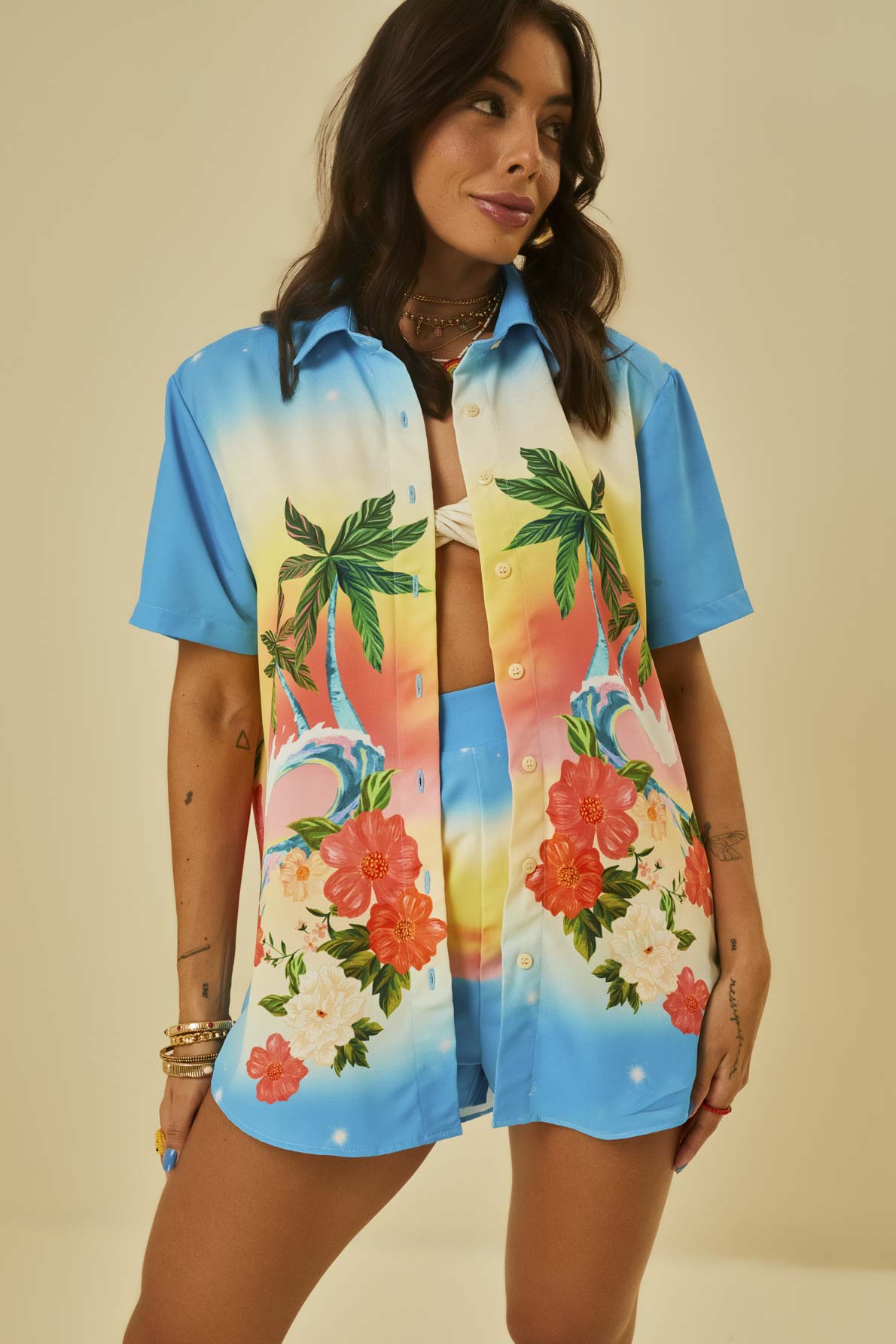 Camisa Manga Curta Splash