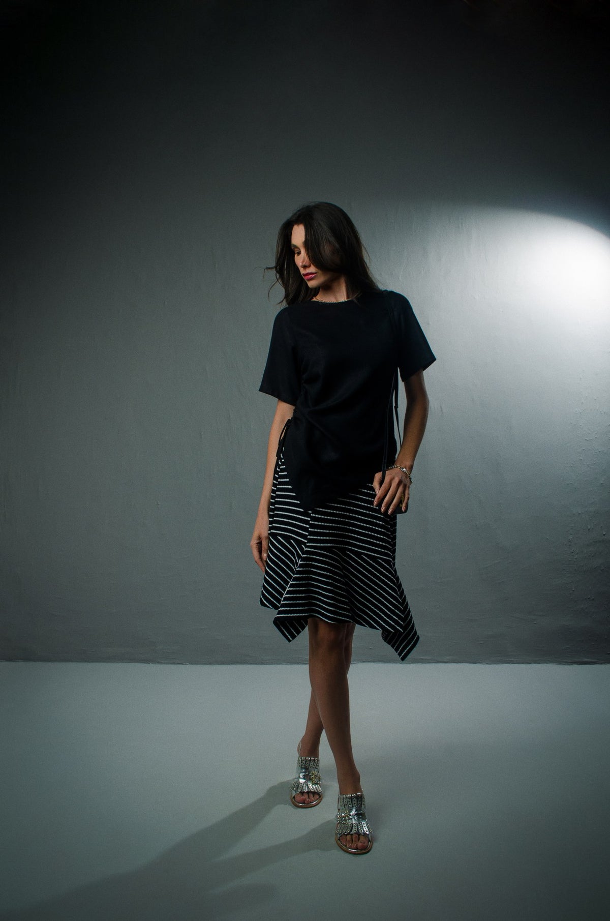 Saia Midi Stripes