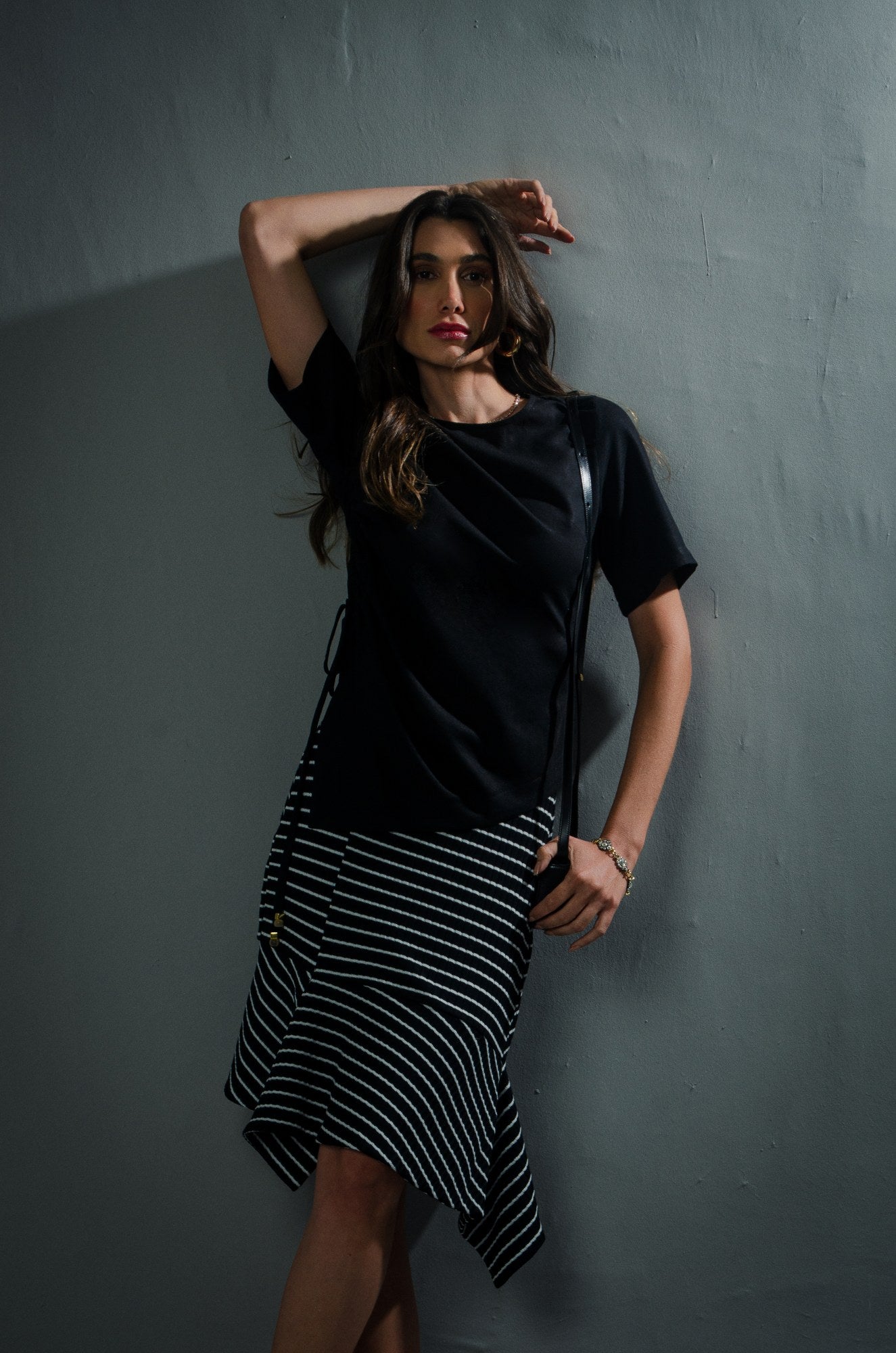 Saia Midi Stripes